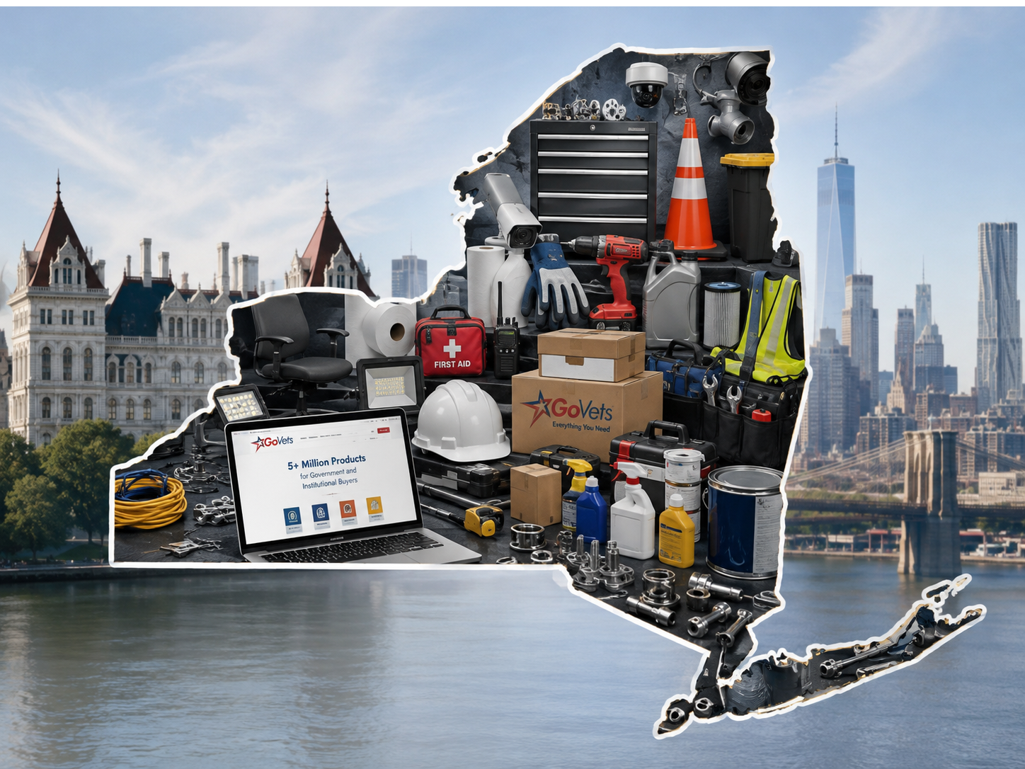 New York State with NYC background