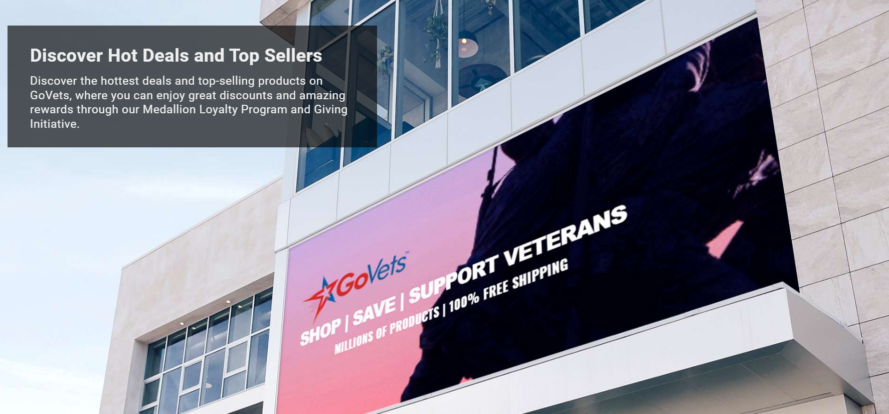 Discover hot deals wall banner