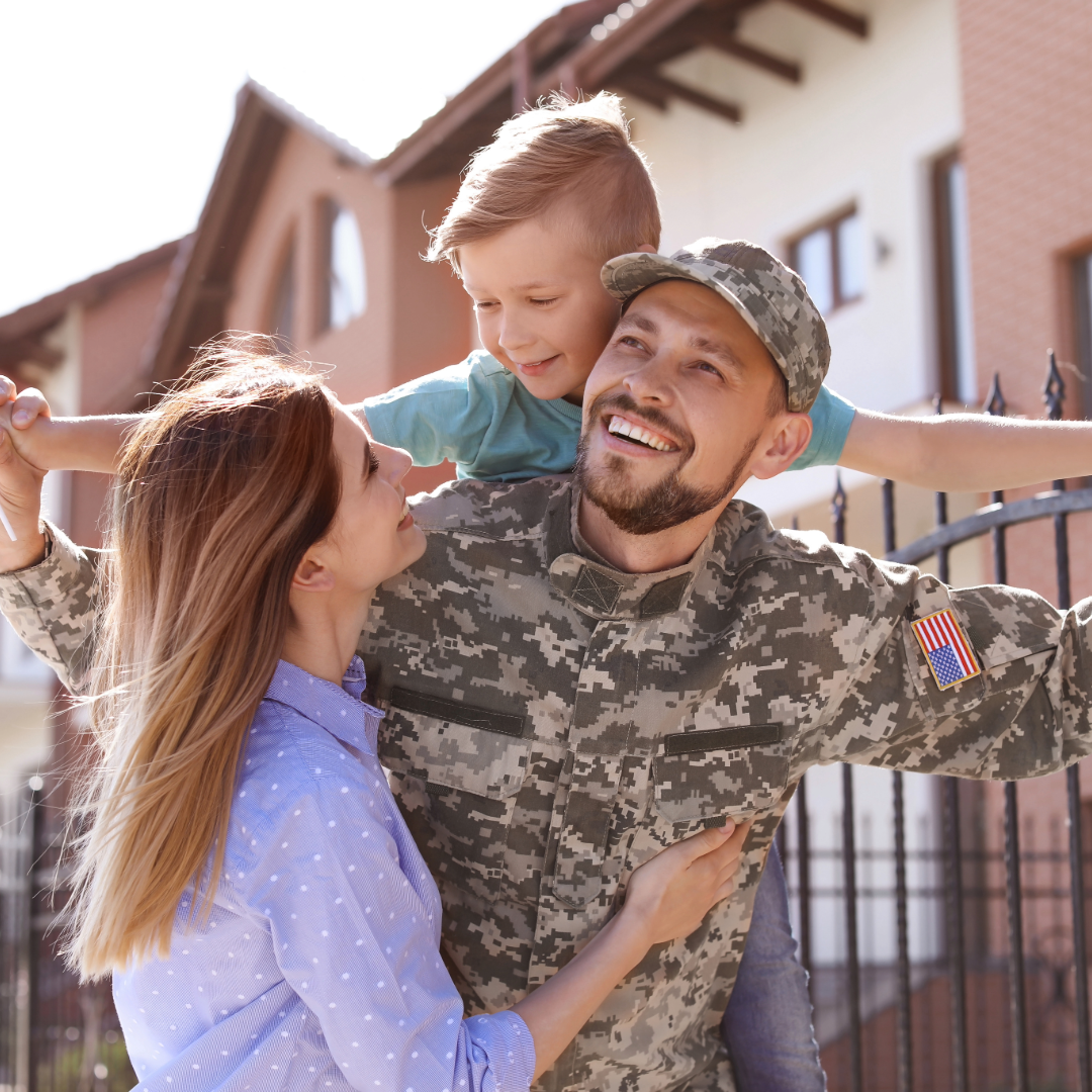 Veteran with family